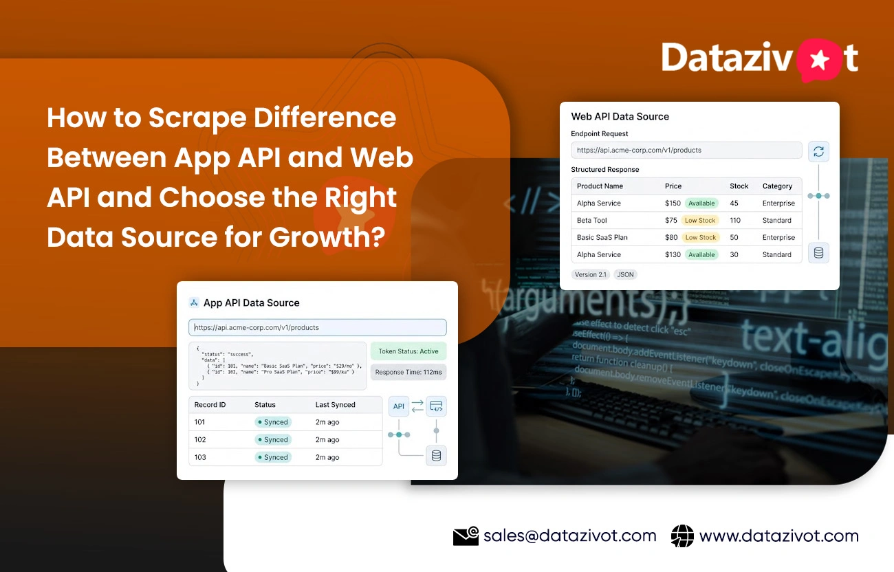 How to Scrape Difference Between App API and Web API and Choose the Right Data Source for Growth?