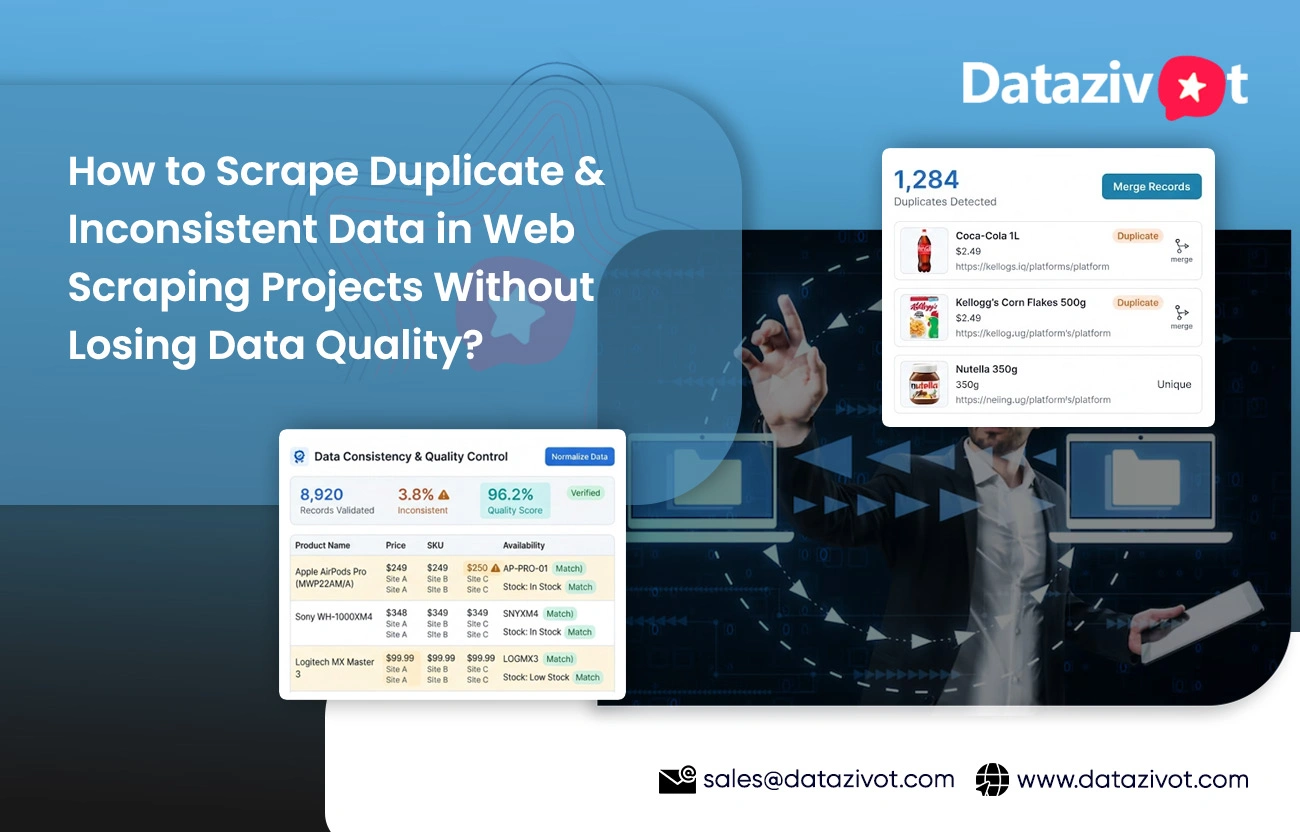 How to Scrape Duplicate & Inconsistent Data in Web Scraping Projects Without Losing Data Quality?