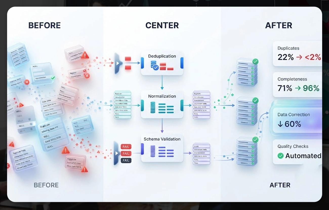 Data Quality Signals Before and After