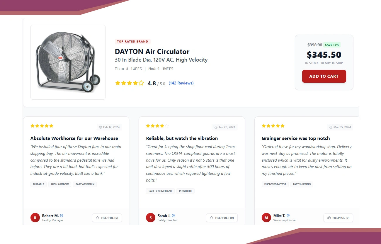 Industrial Distribution Intelligence Through Review Analytics