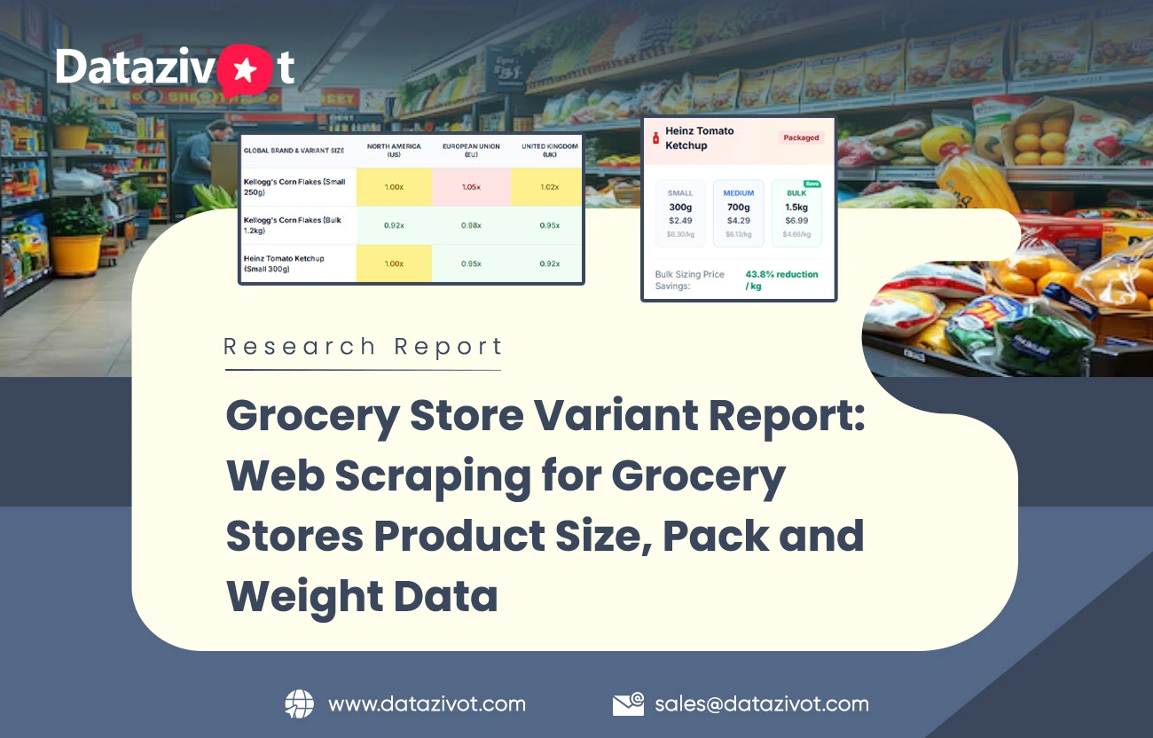 Grocery Store Variant Report: Web Scraping for Grocery Stores Product Size, Pack and Weight Data 