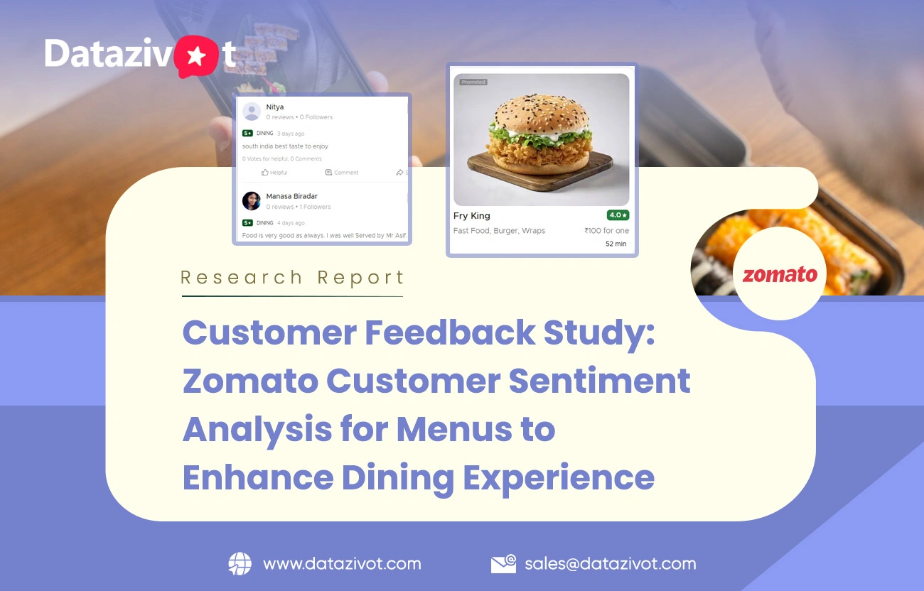 Customer Feedback Study: Zomato Customer Sentiment Analysis for Menus to Enhance Dining Experience